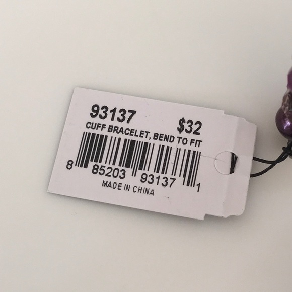 NWT Cookie Lee Shades of Purple Cuff Bracelet - Picture 4 of 4